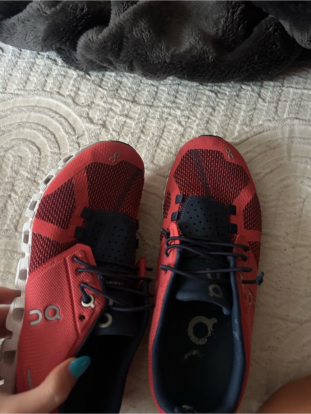 On Running women’s Red & Navy Lightweight Running Sneakers